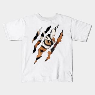 Tiger claw face Kids T-Shirt